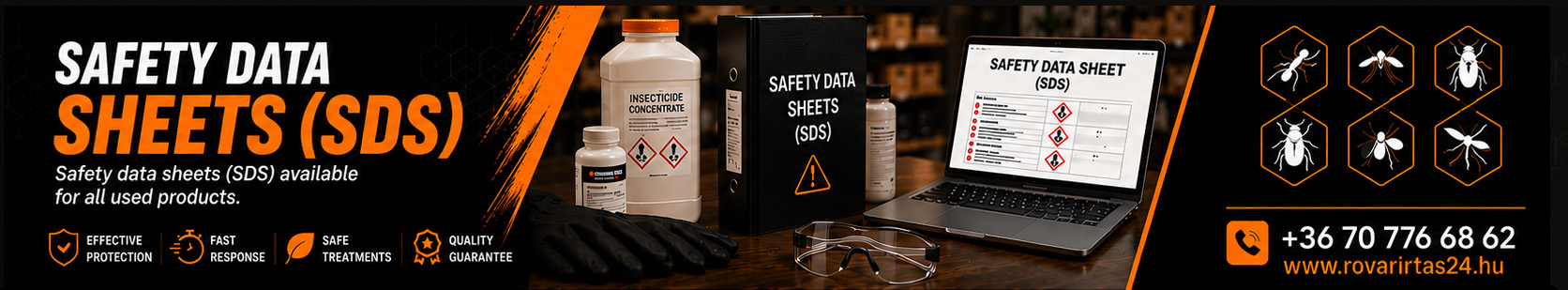 Safety data sheets – a safety data sheet available for every product used