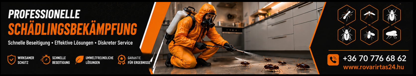 Professionelle Insektenbekämpfung – schneller Einsatz, wirksame Lösungen